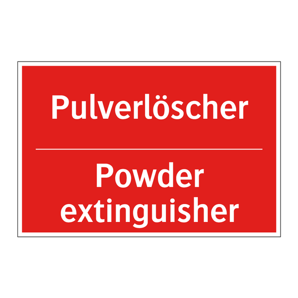 Pulverlöscher - Powder extinguisher
