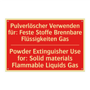 Pulverlöscher Verwenden für: Feste /.../ - Powder Extinguisher Use for: Solid /.../