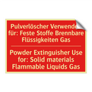 Pulverlöscher Verwenden für: Feste /.../ - Powder Extinguisher Use for: Solid /.../