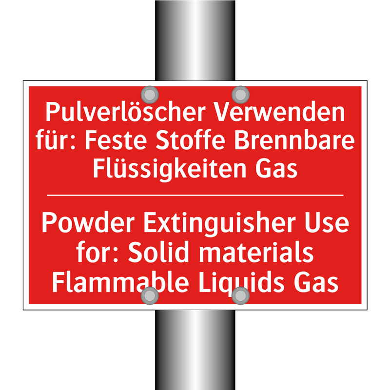 Pulverlöscher Verwenden für: Feste /.../ - Powder Extinguisher Use for: Solid /.../