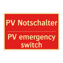 PV Notschalter - PV emergency switch