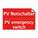PV Notschalter - PV emergency switch