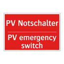 PV Notschalter - PV emergency switch
