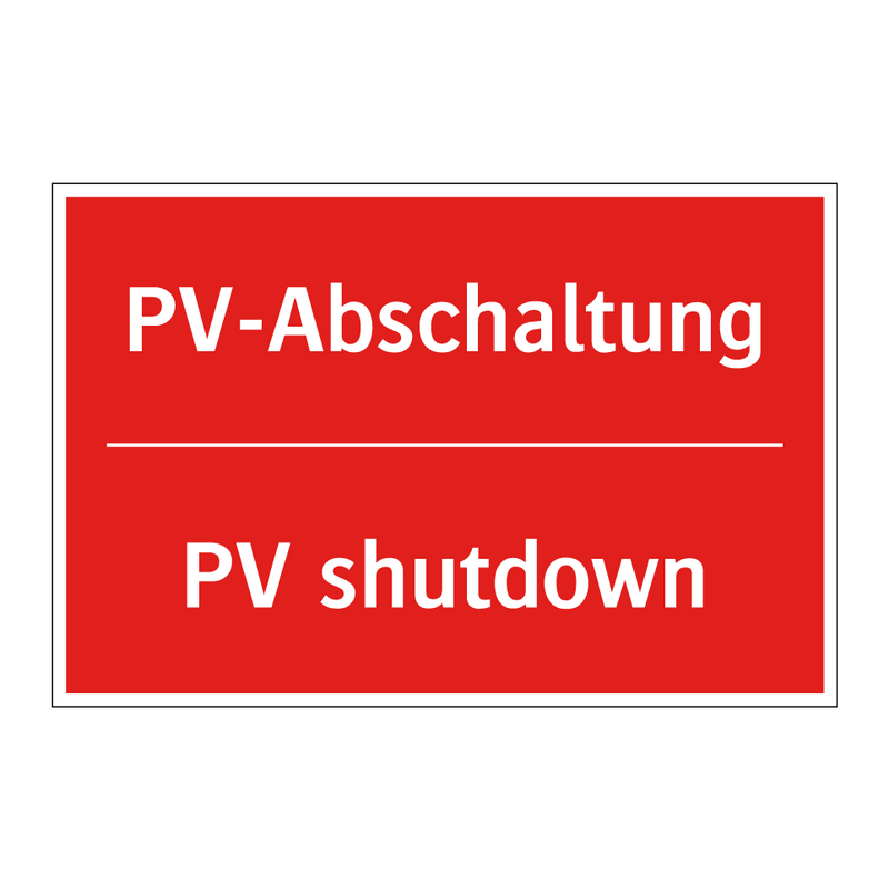 PV-Abschaltung - PV shutdown