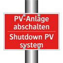 PV-Anlage abschalten - Shutdown PV system
