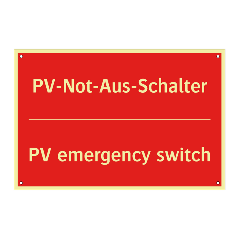 PV-Not-Aus-Schalter - PV emergency switch