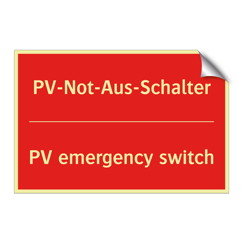PV-Not-Aus-Schalter - PV emergency switch