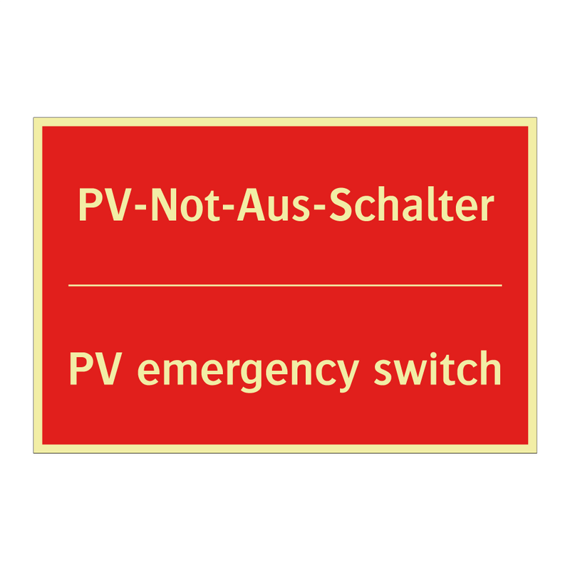 PV-Not-Aus-Schalter - PV emergency switch