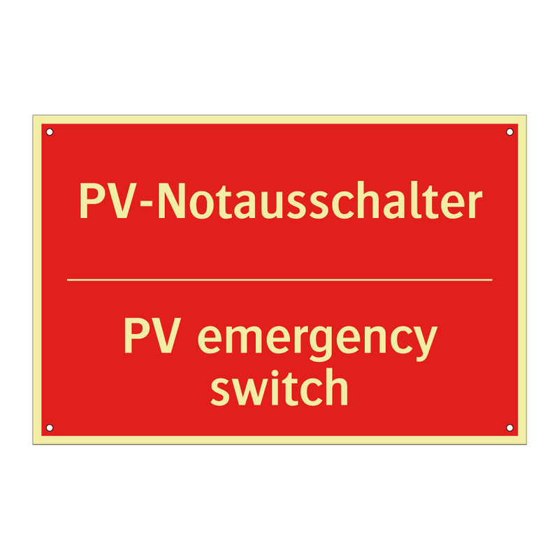 PV-Notausschalter - PV emergency switch