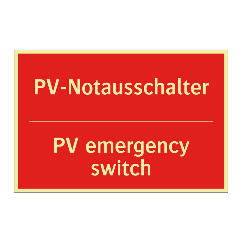 PV-Notausschalter - PV emergency switch