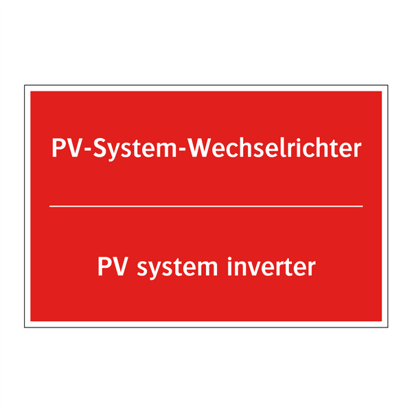 PV-System-Wechselrichter - PV system inverter