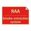 RAA - Smoke extraction system