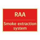 RAA - Smoke extraction system