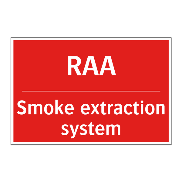 RAA - Smoke extraction system