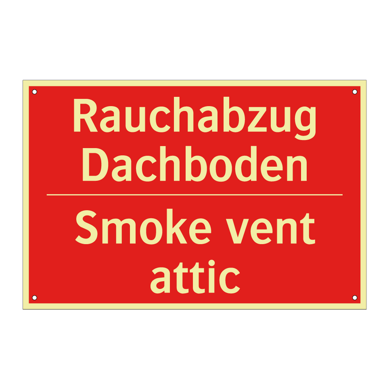 Rauchabzug Dachboden - Smoke vent attic