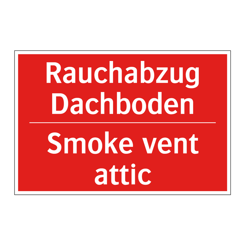 Rauchabzug Dachboden - Smoke vent attic