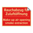 Rauchabzug für Zuluftöffnung - Make-up air opening smoke extraction/.../