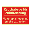 Rauchabzug für Zuluftöffnung - Make-up air opening smoke extraction/.../
