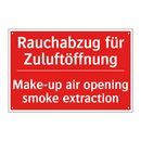 Rauchabzug für Zuluftöffnung - Make-up air opening smoke extraction/.../