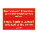 Rauchabzug im Treppenhaus durch /.../ - Smoke hatch in stairwell activated /.../