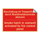 Rauchabzug im Treppenhaus durch /.../ - Smoke hatch in stairwell activated /.../