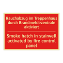 Rauchabzug im Treppenhaus durch /.../ - Smoke hatch in stairwell activated /.../