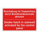 Rauchabzug im Treppenhaus durch /.../ - Smoke hatch in stairwell activated /.../
