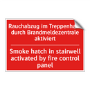 Rauchabzug im Treppenhaus durch /.../ - Smoke hatch in stairwell activated /.../