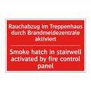 Rauchabzug im Treppenhaus durch /.../ - Smoke hatch in stairwell activated /.../