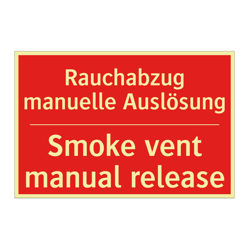 Rauchabzug manuelle Auslösung - Smoke vent manual release