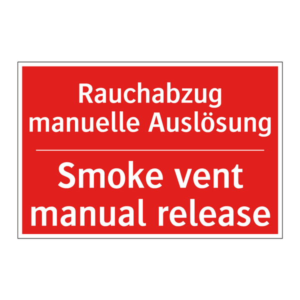 Rauchabzug manuelle Auslösung - Smoke vent manual release