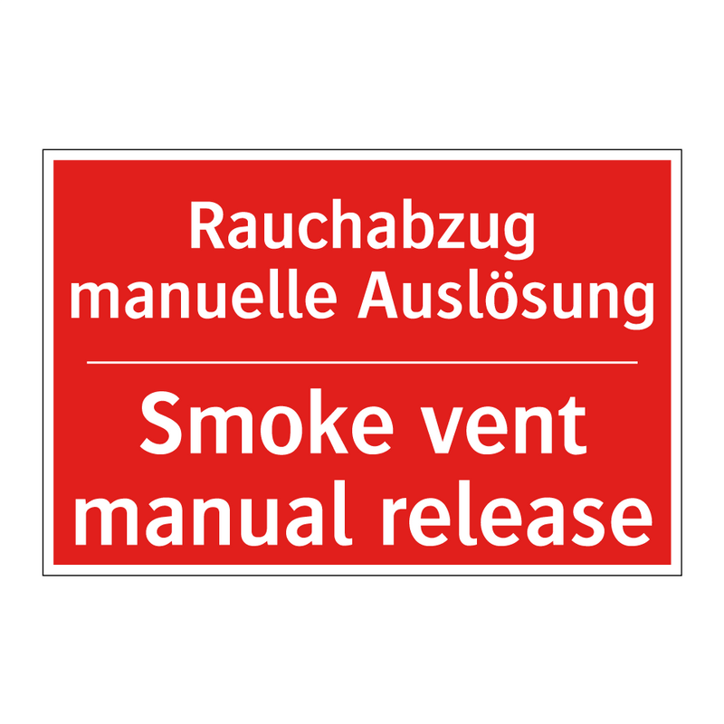 Rauchabzug manuelle Auslösung - Smoke vent manual release