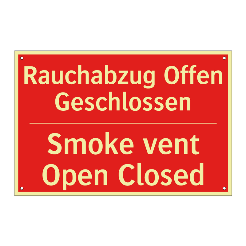 Rauchabzug Offen Geschlossen - Smoke vent Open Closed