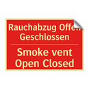 Rauchabzug Offen Geschlossen - Smoke vent Open Closed