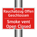 Rauchabzug Offen Geschlossen - Smoke vent Open Closed