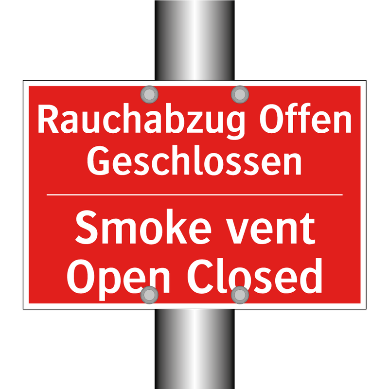 Rauchabzug Offen Geschlossen - Smoke vent Open Closed