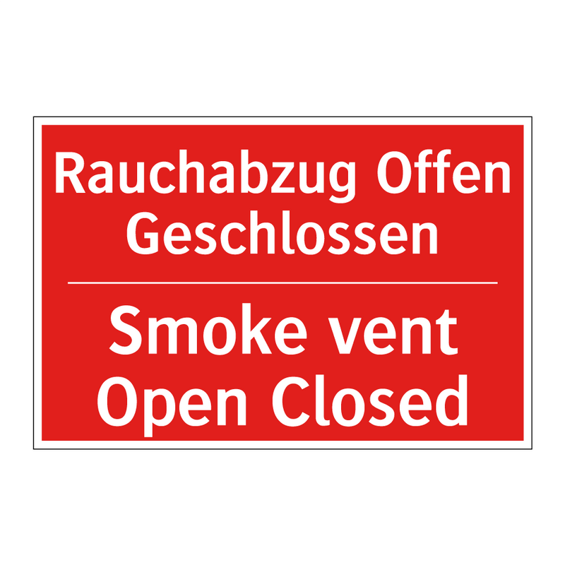 Rauchabzug Offen Geschlossen - Smoke vent Open Closed
