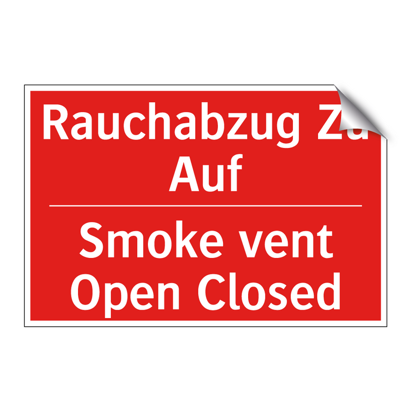 Rauchabzug Zu Auf - Smoke vent Open Closed