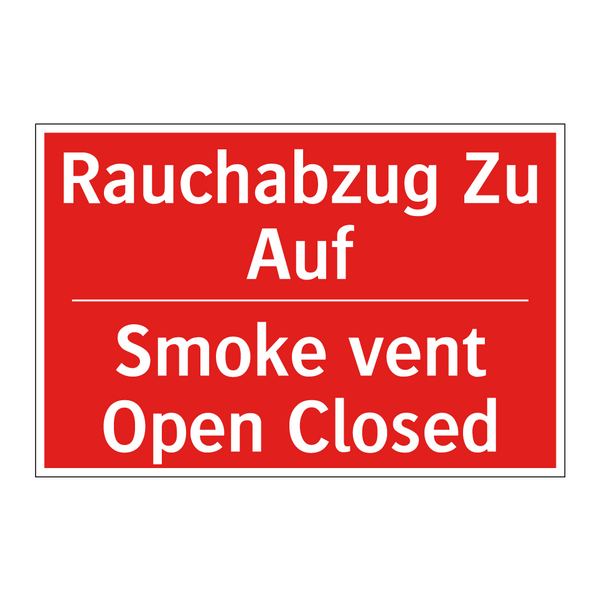 Rauchabzug Zu Auf - Smoke vent Open Closed