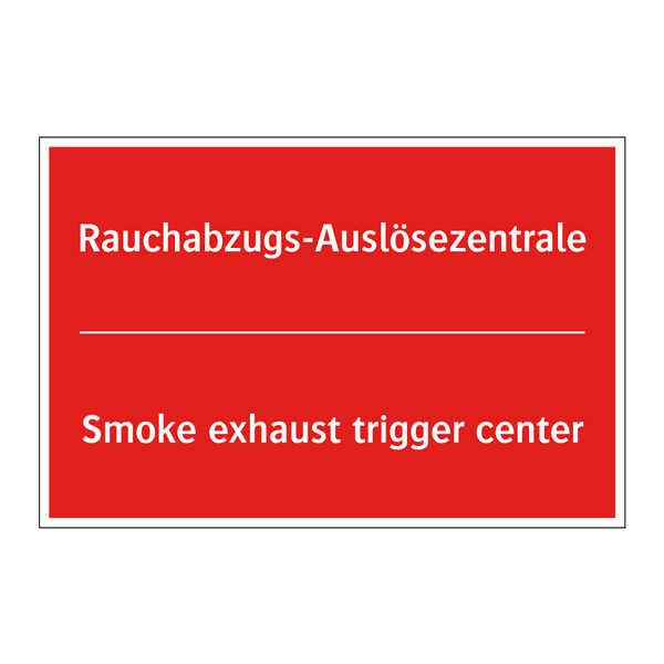 Rauchabzugs-Auslösezentrale - Smoke exhaust trigger center
