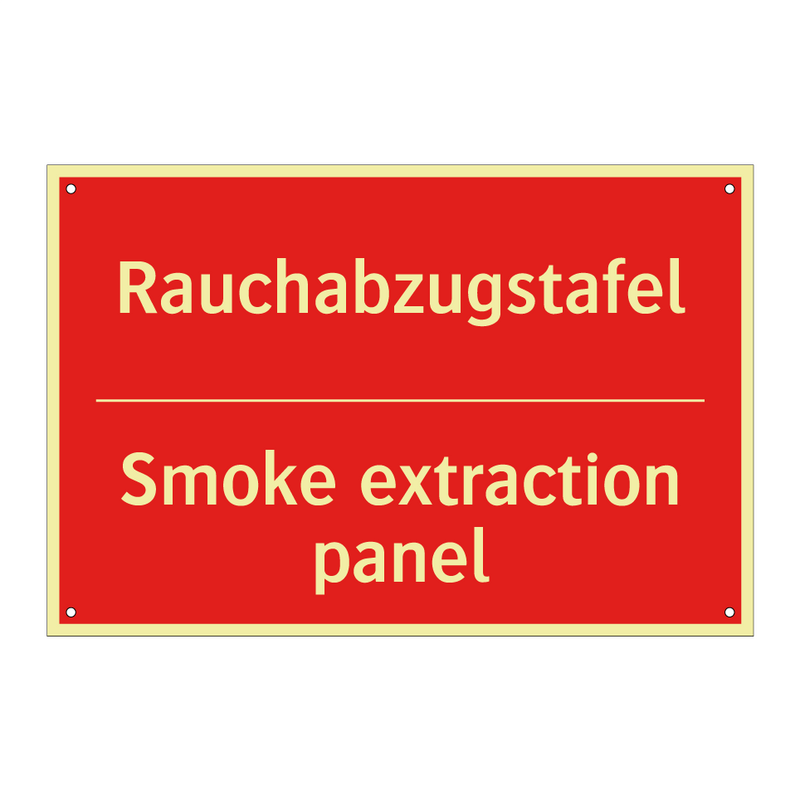 Rauchabzugstafel - Smoke extraction panel