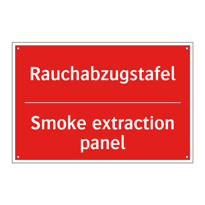 Rauchabzugstafel - Smoke extraction panel