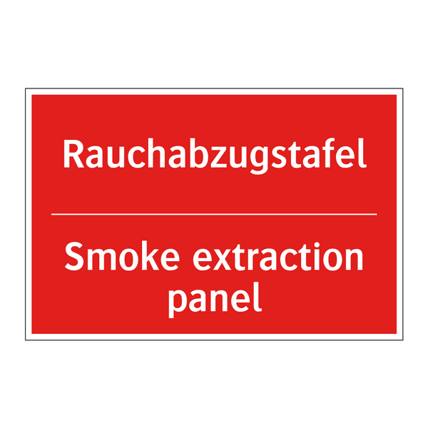 Rauchabzugstafel - Smoke extraction panel