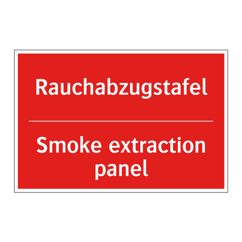 Rauchabzugstafel - Smoke extraction panel