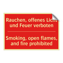 Rauchen, offenes Licht und Feuer /.../ - Smoking, open flames, and fire /.../