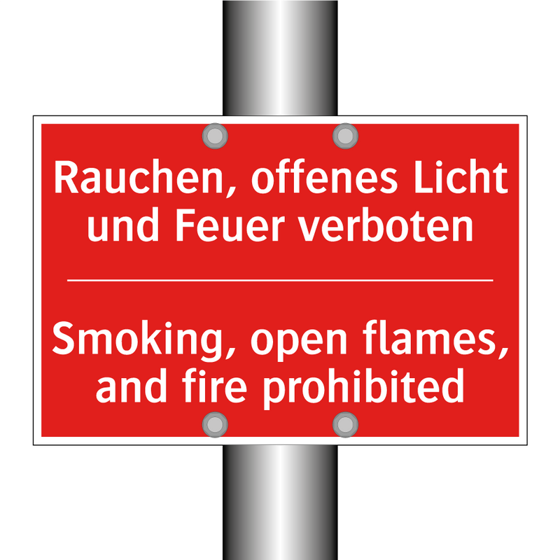 Rauchen, offenes Licht und Feuer /.../ - Smoking, open flames, and fire /.../