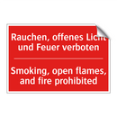 Rauchen, offenes Licht und Feuer /.../ - Smoking, open flames, and fire /.../