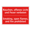 Rauchen, offenes Licht und Feuer /.../ - Smoking, open flames, and fire /.../