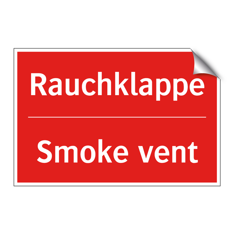Rauchklappe - Smoke vent