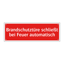Brandschutztüre schließt bei Feuer automatisch